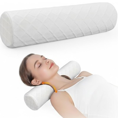 Cervical Memory Foam Neck Roll Pillow Support Pillows for Sleeping 3.1in H Sm...