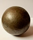 Cast Iron 12-lb., 4-1/8" Cannon Ball or Shot Putt  War Era (NICE)