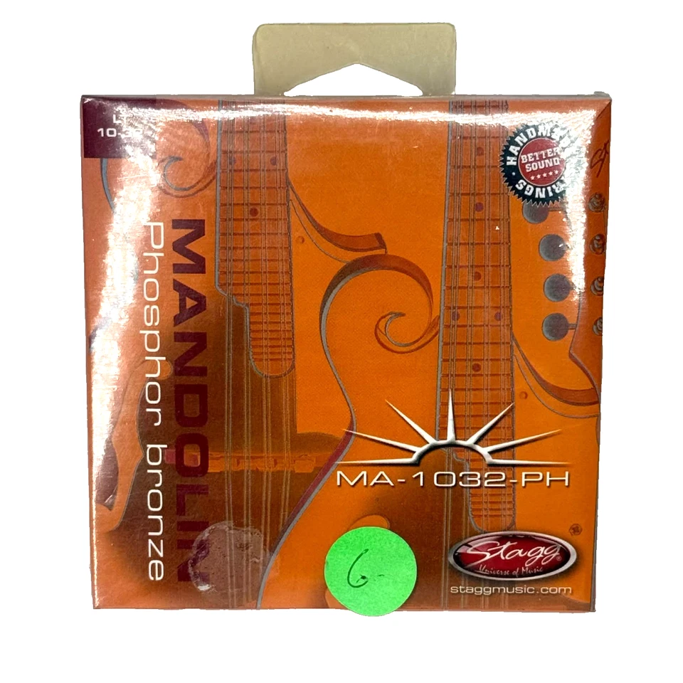 4-Pack Stagg Mandolin Strings MA-1032-PH Phosphor Bronze Light Guage 10-32 New - Image 2 of 4