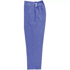 WOMENS TROUSERS LADIES HALF ELASTICATED STRETCH WAIST WORK OFFICE POCKETS PANTS