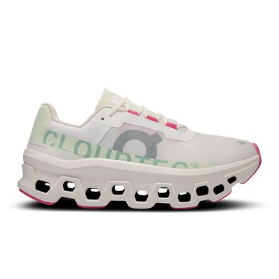 Women's On Cloudmonster, White/Lima, 8 B Medium US