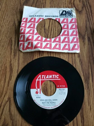 MOTT THE HOOPLE Rock And Roll Queen 45 Rpm Vinyl Atlantic Records Rare Promo Vtg