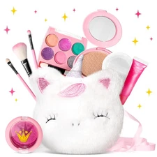 ULOVEME Kids Washable Makeup Kit for Girls 4-6 with Small Coin Purse5.5x5.25i...