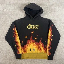 Drew house Flame Hoodie Black Size Small