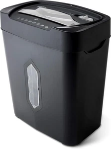12-Sheet Papiers croisés & Carte de crédit Shredder Anti-Jam 5.2Panier de déchets Gal