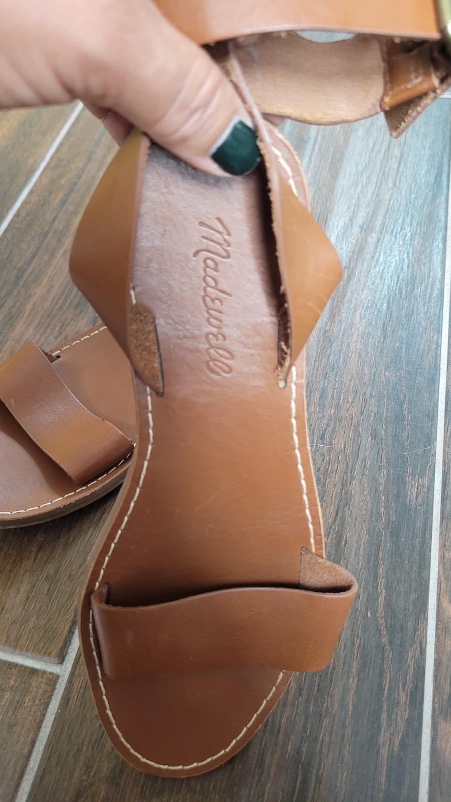 APL Madewell The Boardwalk sandali con cinturino alla caviglia in pelle marrone taglia 6 5