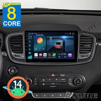 A-SURE 8-Core 4+64GB Android 14 Autoradio CarPlay Navi Für KIA SORENTO III UM 2015-2020