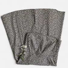 Vintage Y2K Black & White Floral Strapless Midi Dress