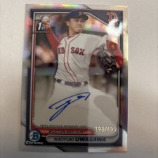 2024 Bowman Chrome - Prospect Autographs Naoyuki Uwasawa #CPA-NU Refractor /499