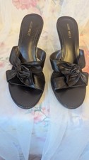Nine West Genuine Leather Dark Brown SlidePumps Size 8M