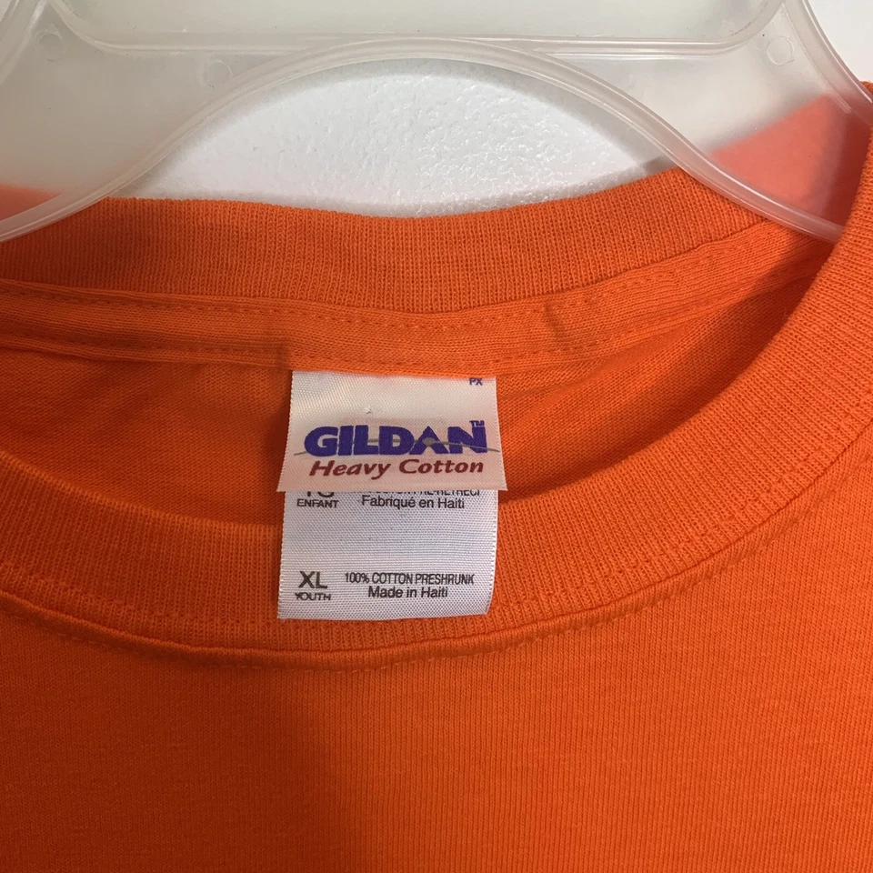 NWOT Gildan Heavy Cotton Youth XL Orange Blank Short Sleeve Shirt (6 Pack) - Image 2 of 4