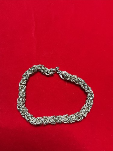 ❤️Vintage Taxco Mexico Interwoven Rope and Loop Design Link Bracelet ❤️ - Picture 7 of 7