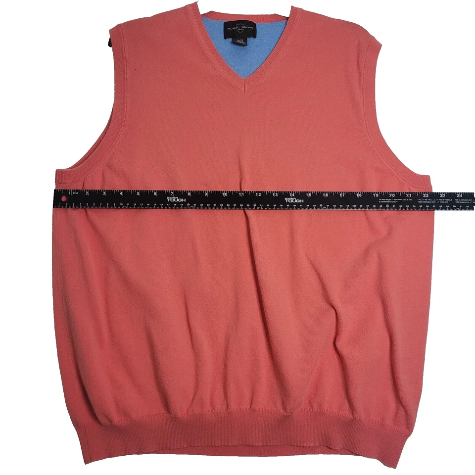 Negro Marrón 1826 Adulto Hombre Talla XL Especiado Coral Cuello en V Suéter Chaleco Golf Caminar Foto 3 de 4