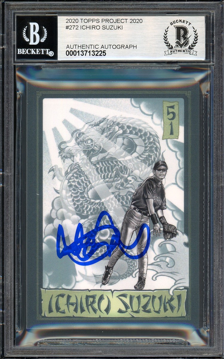 ICHIRO SUZUKI TOPPS PROJECT 2020 CARTOON CARD GEM 10 AUTO