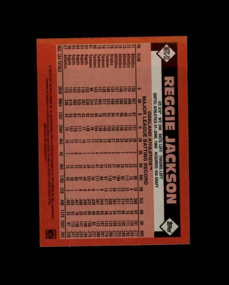 2021 Topps '86 Topps Chrome #86TC53 Reggie Jackson (ref 165543) - Image 2 of 2