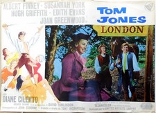 fotobusta lobbycard TOM JONES Tony Richardson ALBERT FINNEY SUSANNAH YORK 