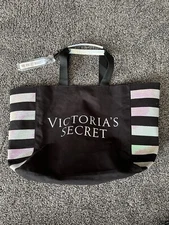Victoria's Secret “We Are All Angels” Sequin Black Tote Bag Brand New