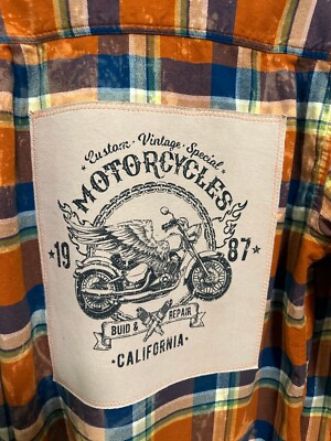 トップス VINTAGE CUSTOM FLANNEL SHIRTS Flannel Shirt, Bleached Flannel, Custom Made, Plaid Flannel