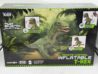 NEW! XVB  Inflatable Remote Control Dinosaur T-Rex 4' Ft tall