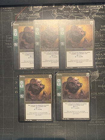 Deny x5 Black Hand - Combo - Vampire The Eternal Struggle CCG - Imagen 1 de 1