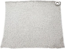 Commercial Grade Stainless Steel Chain Mail Pot & Pan Scrubber, Made in Portugal