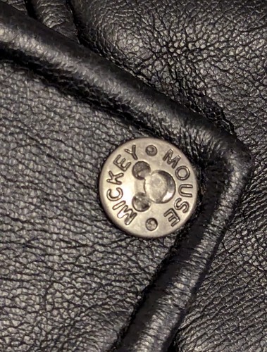 Disney Minnie Mouse Black Biker Jacket "Born to Ride" Faux Leather Kids Size 4T - Picture 21 of 24