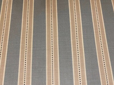 Holm Streifen Panama Baumwolle blau 140 cm breit Oslo Gardine/Bastelstoff