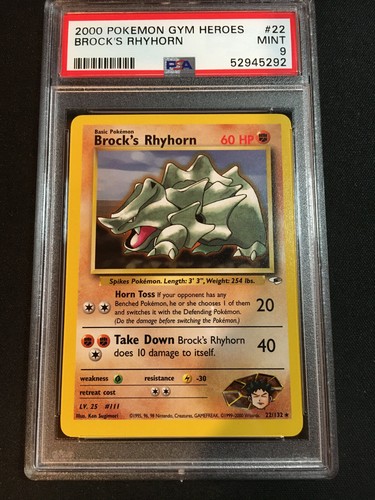 Brock's Rhyhorn (Unlimited) graded PSA 9 for sale on eBay
