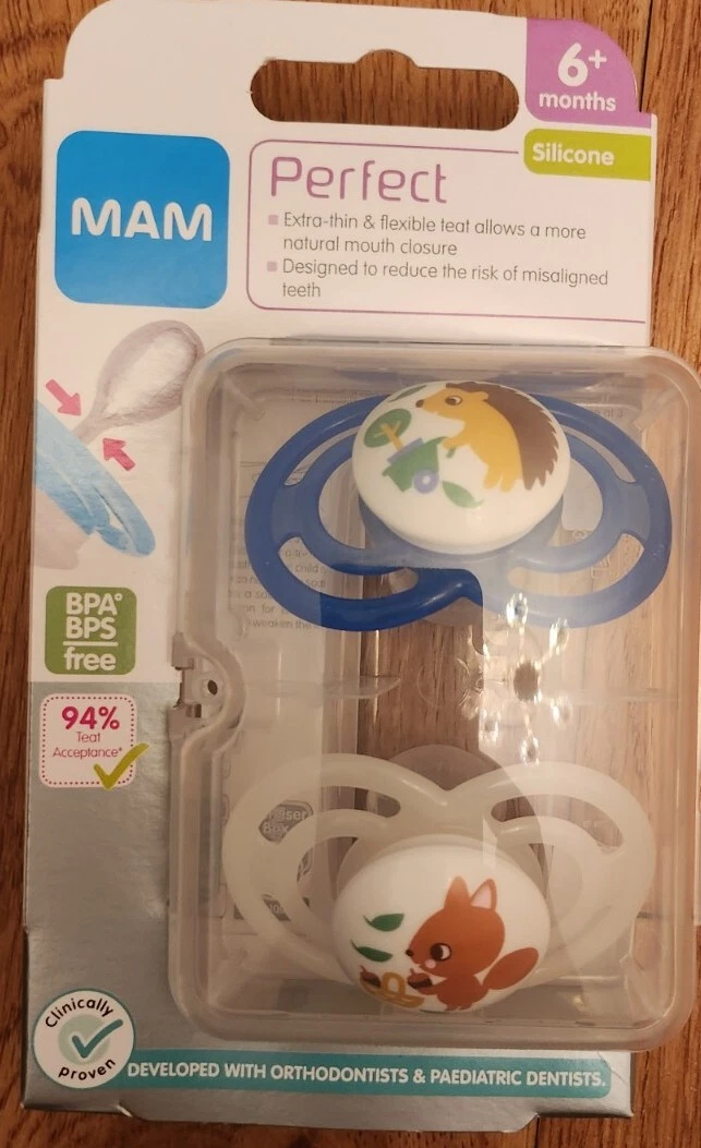 MAM Perfect Silicone Soothers 6+ Months - Blue And White
Opens in a new window or tab