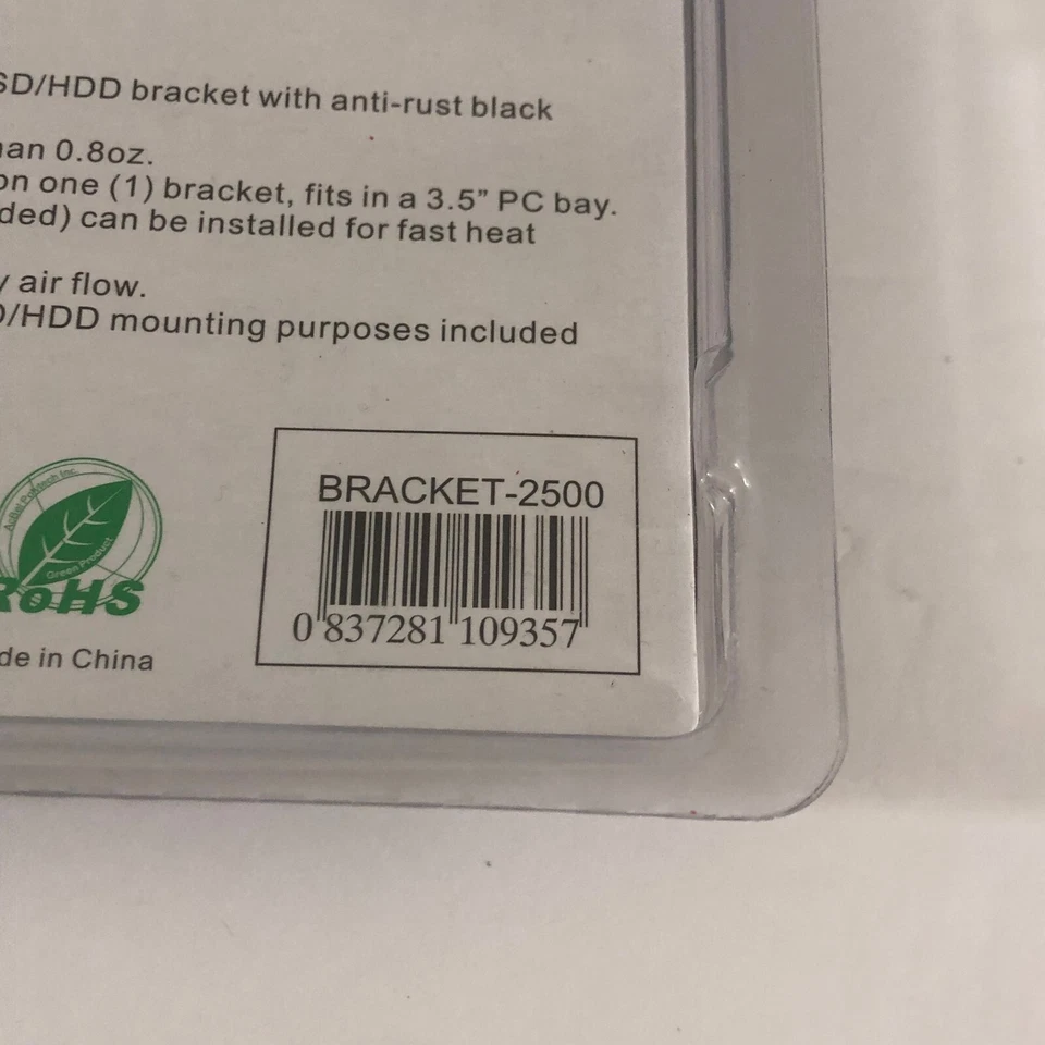 BYTECC Bracket-2500 Aluminum dual 2.5 In HDD/SSD Mounting Bracket For 3.5in Bay - Image 4 of 4