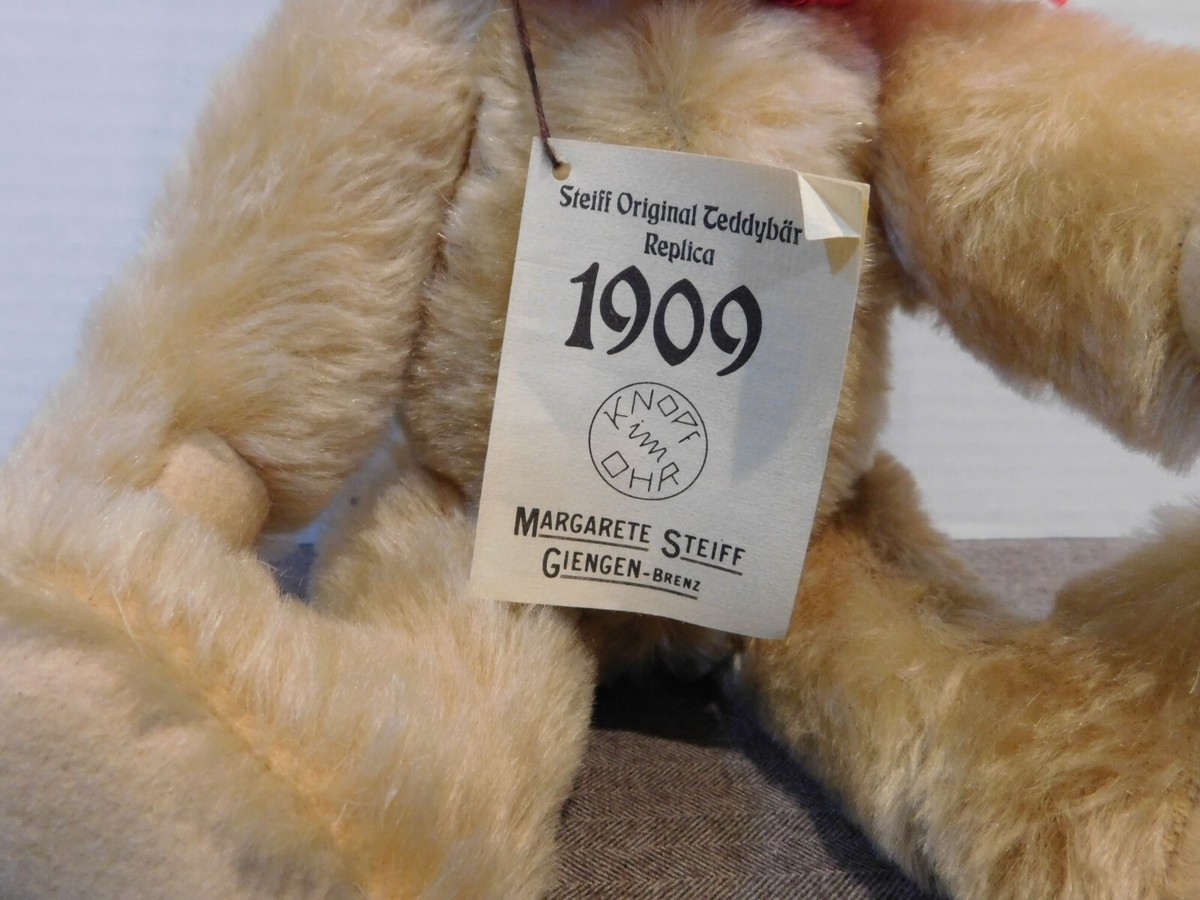 Steiff Original Teddy Bear Replica 1909 with Tag Button | eBay