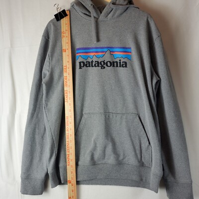 Patagonia Mens Hoodie Uprisal Hoody P6 Logo Gray Sweatshirt Large