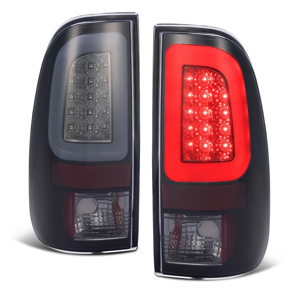 LED Tube Tail Lights For Ford F150 97-04 F250/F-350/F-450 SuperDuty 99-07 Smoke Foto 3 de 4
