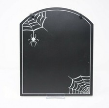 Halloween Chalkboard Tombstone Spider Web Hanging Sign Decoration Party Prop