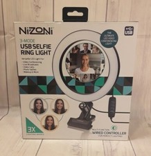 3-Mode LED USB Selfie Ring Light w/Wired Controller WFH, YouTube, TikTok, etc. 