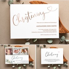 Personalised Photo Christening Invitation - Baptism / Naming day invitation (R1)