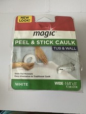 Magic Peel  Stick Caulk Tub  Wall White Wide 1 5/8 X 11 Bathtub Shower Wate4