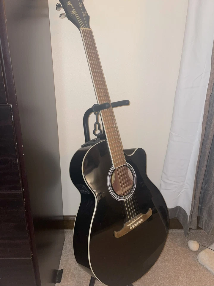 Guitarra eléctrica acústica Fender FA-135CE Concert negra Foto 2 de 3