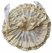 Vintage Girls Party Dress Betty Oden Yellow Full Ruffle Circle Size 5 Pageant