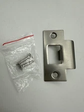 10 pcs! Strike Plate Door Backplate 1 1/8" x 2 3/4" Satin Nickel Brushed Square