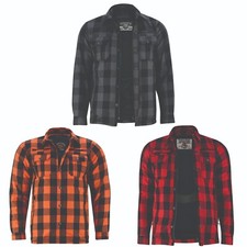 Men  s Motorcycle Shirt All Season Sporty Armored Flannel Shirt   Water Resistant