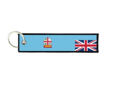 Porte-clés Double Face Drapeau De Saint-Martin (SX) - Tissu Multicouleur - Neuf Avec étiquettes