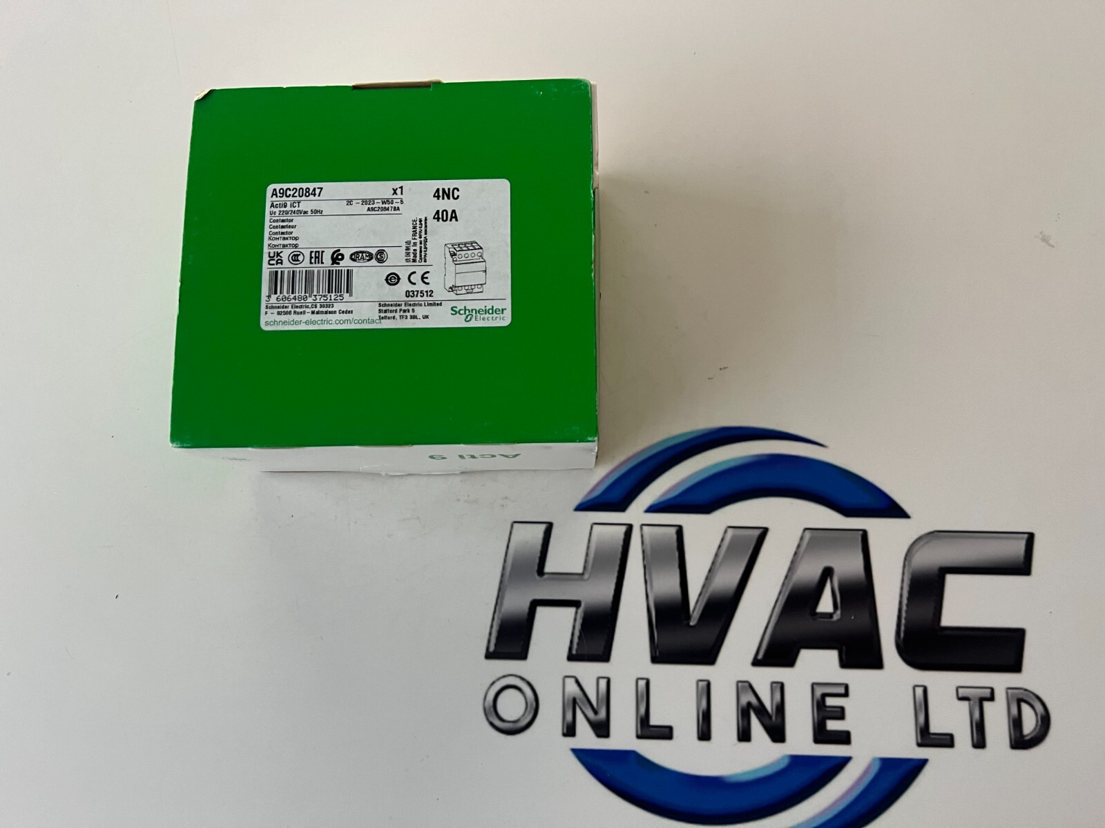 Schneider A9C20847 Acti9 iCT 40A 4NF 230-240VCA 50Hz Contactor 4N/C Normally C