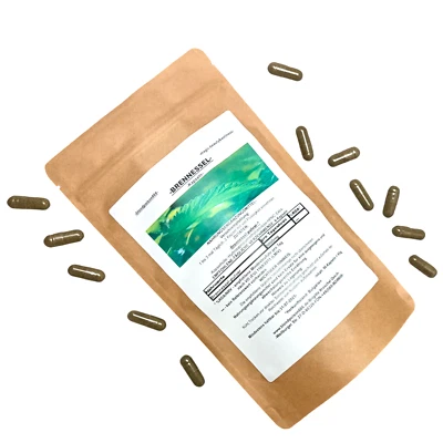 270 x 500mg BRENNESSEL Kapseln VEGAN  Blatt Pulver kontroll Anb VEGETARISCH - Bild 1 von 3