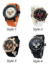 TECNO SPORTS: SILICON RUBBER BAND ANALOG QUARTZ WATCH