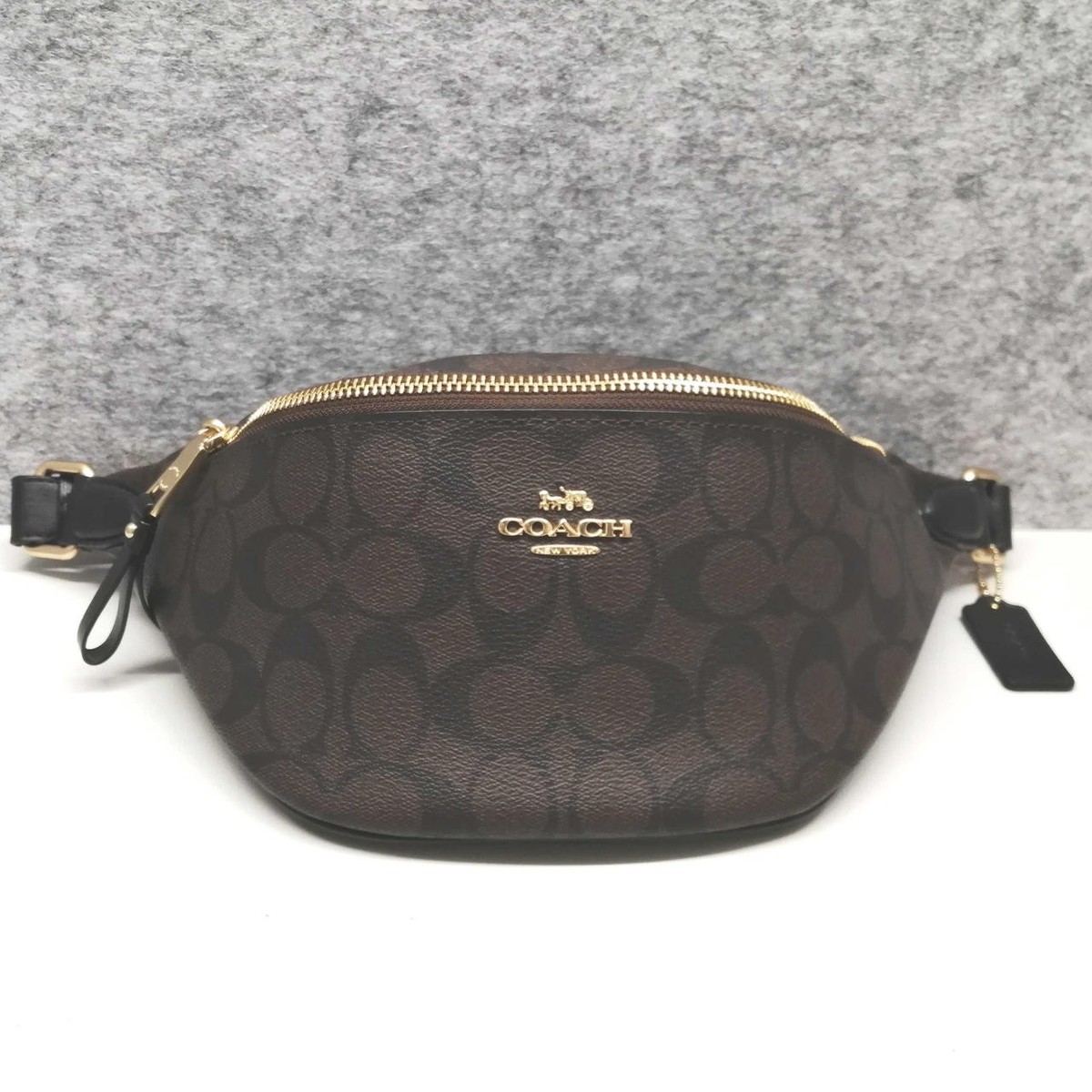 Coach F48740 Waist Pouch Black Leather Belt Bag | eBay