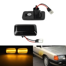 2x LED Seitenblinker Schwarz Blinker für Audi 80 / 90 / 100 / 200 / A6 / V8 | VW