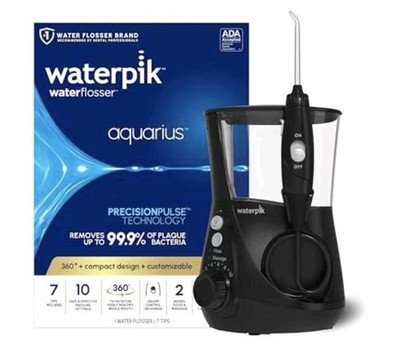 Waterpik WP-662 Aquarius Water Flosser Professional for Teeth Braces, Black NEW