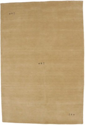 Handmade Beige Gabbeh Modern Rug 5X8 Pictorial Tribal Entryway & Foyer Carpet
