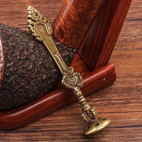 Asta pressa per pipa sigaretta resistente portatile rame puro accessori fumo - Foto 18 di 24